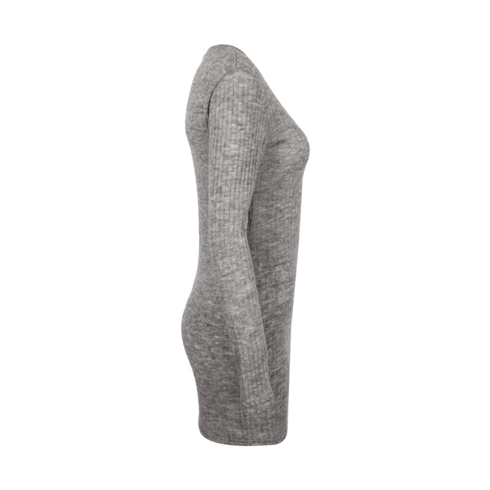 W25038-4 Женский Трикотаж Bodycon Коктейль Вечерний Свитер Мини-Платье